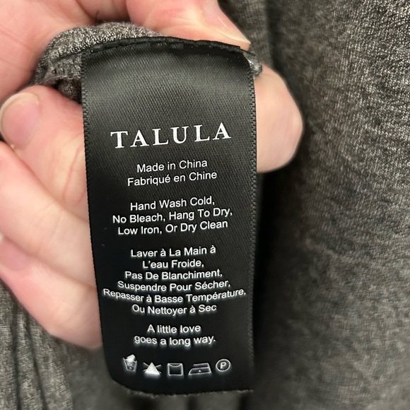 Talula Grey Oversized T-Shirt, Sz L - Picture 7 of 8